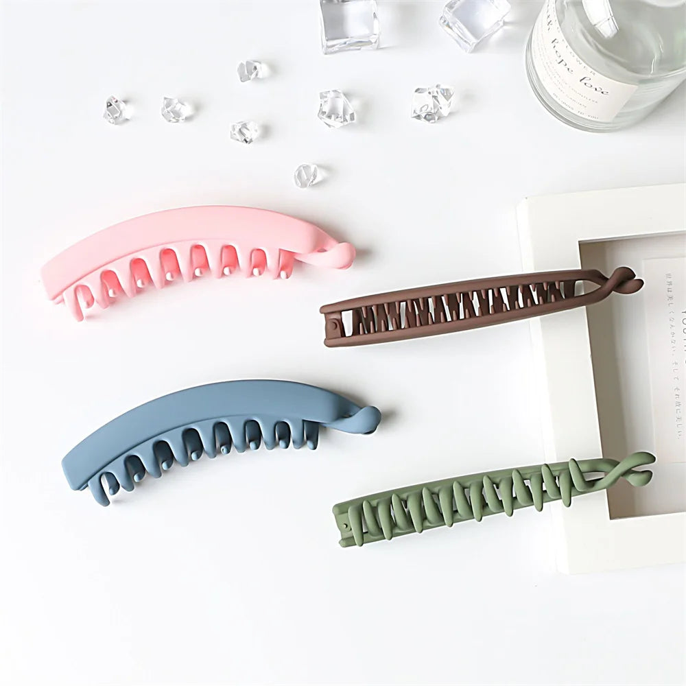 Women's Frosted Banana Hair Clips 